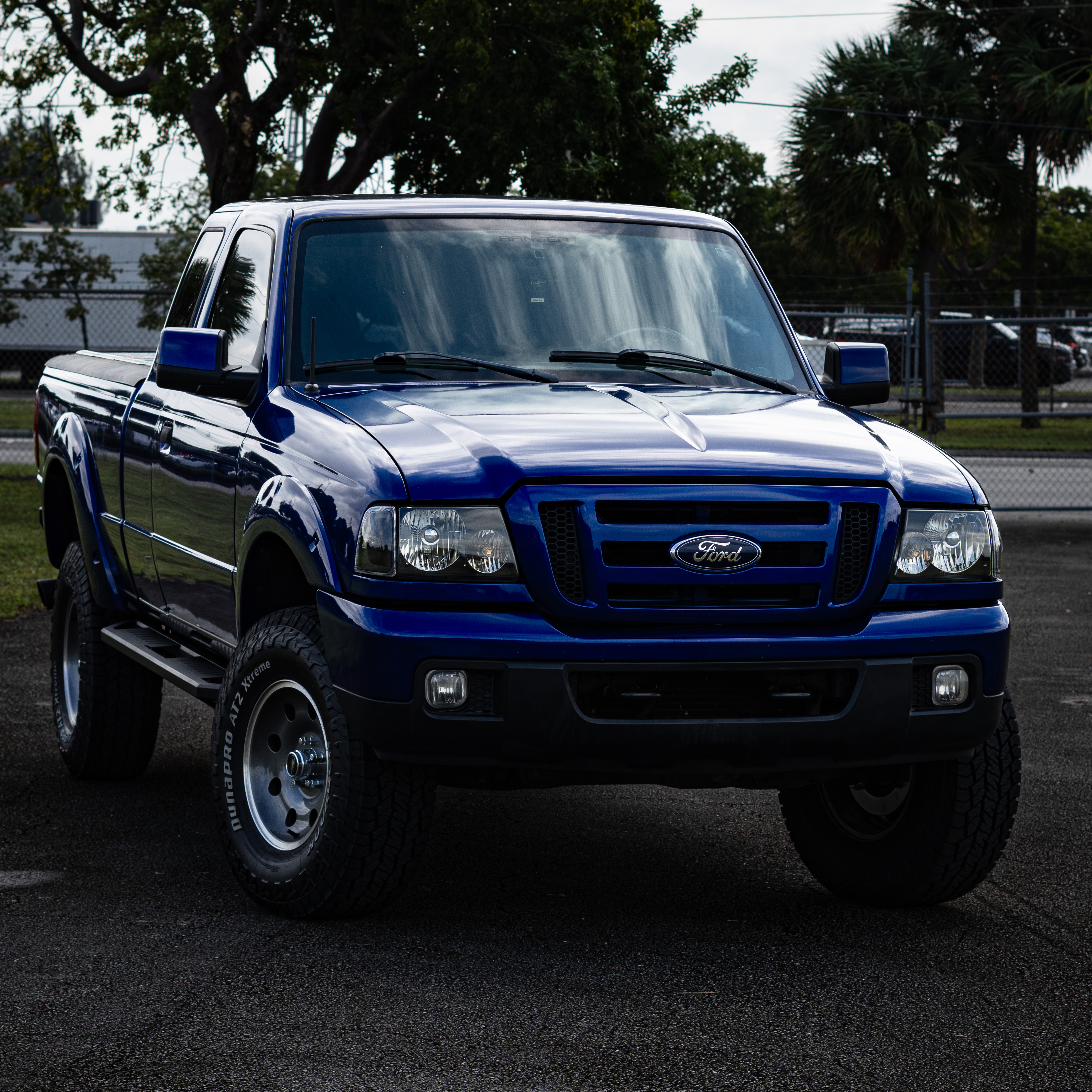 Blue Ford Ranger freshly detailed